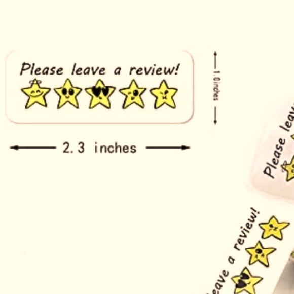 LAST SET! 50 Please Leave a Review Star Stickers - Picture 2 of 3